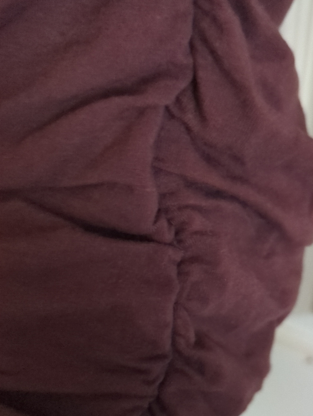 NWT Abercrombie & Fitch Large Ava (Portrait Neck) Top- Deep Plum Color - Picture 4 of 5